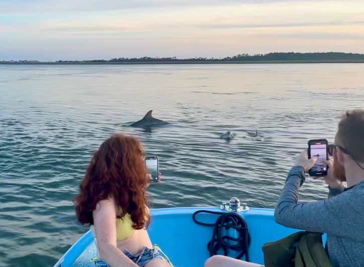 Charleston: Morris Island Dolphin Cruise with Beachcombing - From Folly River ramp to Boston Whaler-style meet-up